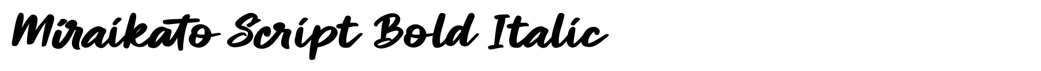 Miraikato Script Bold Italic image